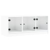 TV skříňka se skleněnými dvířky bílá 102x37x42 cm 836406