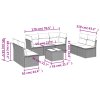 8dílná zahradní sedací souprava s poduškami šedá polyratan 3249259