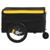 Vozík za kolo černý a žlutý 30 kg železo 94099