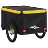 Vozík za kolo černý a žlutý 30 kg železo 94099