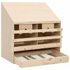 Snáškové hnízdo 2 boxy 63 x 40 x 65 cm masivní borovice 170651