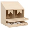 Snáškové hnízdo 2 boxy 63 x 40 x 65 cm masivní borovice 170651