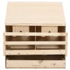 Snáškové hnízdo 2 boxy 63 x 40 x 65 cm masivní borovice 170651