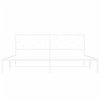 Kovový rám postele s čelem bílý 200 x 200 cm 376282