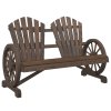 Zahradní židle Adirondack 2místná masivní jedlové dřevo 365096