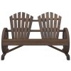 Zahradní židle Adirondack 2místná masivní jedlové dřevo 365096