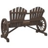 Zahradní židle Adirondack 2místná masivní jedlové dřevo 365096