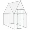 Klec pro kuřata stříbrná 200 x 100 x 190 cm pozinkovaná ocel 172550