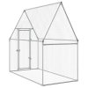 Klec pro kuřata stříbrná 200 x 100 x 190 cm pozinkovaná ocel 172550