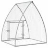 Klec pro kuřata stříbrná 100 x 105 x 120 cm pozinkovaná ocel 172552