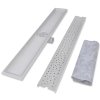 Rovný sprchový odtokový žlab bubliny 930 x 140 mm nerezová ocel 142193