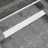 Rovný sprchový odtokový žlab bubliny 930 x 140 mm nerezová ocel 142193