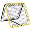 Fotbalový rebounder oboustranný nastavitelný žlutý a černý ocel 4007969