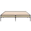 Rám postele dub sonoma 160 x 200 cm kompozitní dřevo a kov 845007