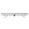 Rovný sprchový odtokový žlab bubliny 1030x140 mm nerezová ocel 142194