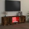 TV skříňka s LED osvětlením kouřový dub 120 x 30 x 36 cm 815708