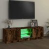 TV skříňka s LED osvětlením kouřový dub 120 x 30 x 36 cm 815708