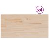 Stolní desky 4 ks 90x45x2,5 cm obdélníkové masivní borové dřevo 847435