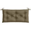 Podušky na zahradní lavici 2 ks taupe melanž 100x50x7 cm textil 4002594