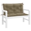 Podušky na zahradní lavici 2 ks taupe melanž 100x50x7 cm textil 4002594