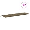 Podušky na zahradní lavici 2 ks taupe melanž 200x50x7 cm textil 4002638
