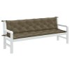Podušky na zahradní lavici 2 ks taupe melanž 200x50x7 cm textil 4002638