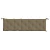 Podušky na zahradní lavici 2 ks taupe melanž 180x50x7 cm textil 4002627