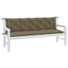 Podušky na zahradní lavici 2 ks taupe melanž 180x50x7 cm textil 4002627
