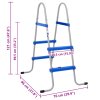 Schůdky pro nadzemní bazén 84 cm ocel a plast 4010325