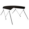 Bimini stříška se 2 oblouky černá 180x130x110 cm 94796