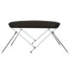Bimini stříška se 2 oblouky černá 180x130x110 cm 94796
