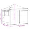 Skládací party stan pop-up se 4 bočními stěnami béžový 4004928