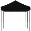 Skládací party stan pop-up černý 580 x 292 x 315 cm 4004942