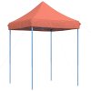 Skládací party stan pop-up terakota 200 x 200 x 306 cm 4004989