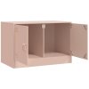 TV skříňky 2 ks růžové 67 x 39 x 44 cm ocel 841634