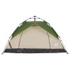 Kempingový stan kupole pro 2 osoby zelený rychloupínací 4004189