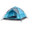 Kempingový stan kupole pro 4 osoby modrý rychloupínací 4004182
