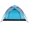 Kempingový stan kupole pro 4 osoby modrý rychloupínací 4004182