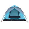 Kempingový stan kupole pro 4 osoby modrý rychloupínací 4004182
