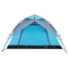 Kempingový stan kupole pro 4 osoby modrý rychloupínací 4004182