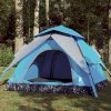 Kempingový stan kupole pro 4 osoby modrý rychloupínací 4004182