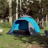 Kempingový stan kupole pro 3 osoby modrý rychloupínací 4004227