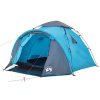 Kempingový stan kupole pro 3 osoby modrý rychloupínací 4004227