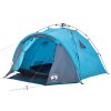 Kempingový stan kupole pro 3 osoby modrý rychloupínací 4004227