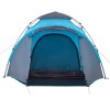 Kempingový stan kupole pro 3 osoby modrý rychloupínací 4004227