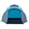 Kempingový stan kupole pro 3 osoby modrý rychloupínací 4004227