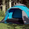 Kempingový stan kupole pro 3 osoby modrý rychloupínací 4004227