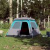 Kempingový stan kupole pro 4 osoby modrý rychloupínací 4004231