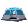 Kempingový stan kupole pro 4 osoby modrý rychloupínací 4004231
