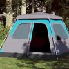 Kempingový stan kupole pro 4 osoby modrý rychloupínací 4004231